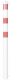 Paal 76 x 1400 mm - ketting ogen - rood wit - betonneren